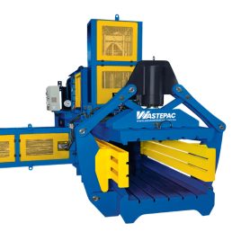 Blue WastePac Horizontal Baler for carboard and plastic waste