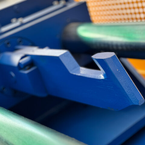 closeup of hook on tyre debeader