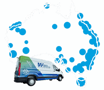 Service van on map