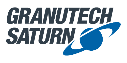 Saturn Granutech tyre grinding and rubber recycling logo for waste management.