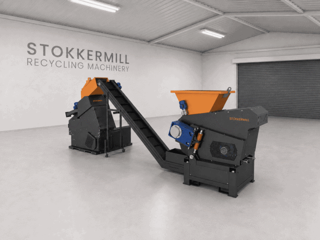 Industrial copper recycling machinery in a clean warehouse environment.